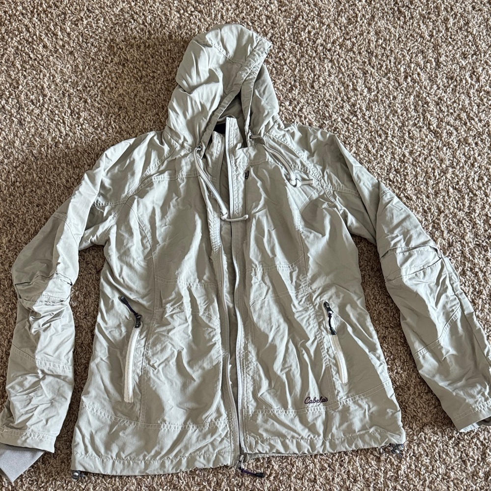 Cabelas Light taupe Hooded Jacket